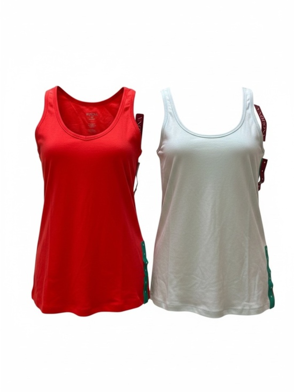 Merona Red & White Scoop Neck Tank Tops - 2-Pack
